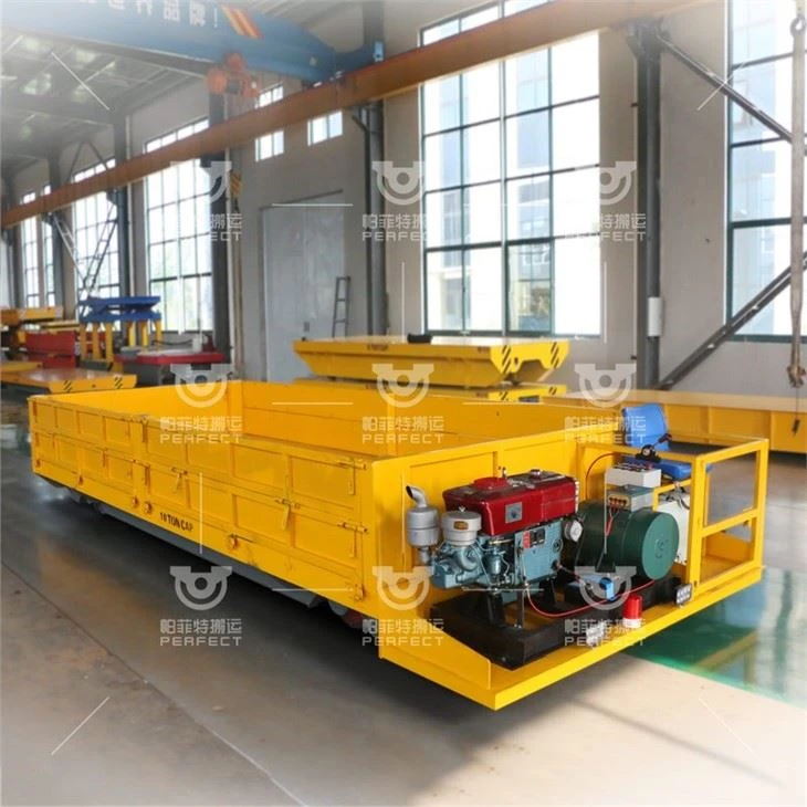 Cable Track Flat Car For With A Capacity 10T For Handling Slab